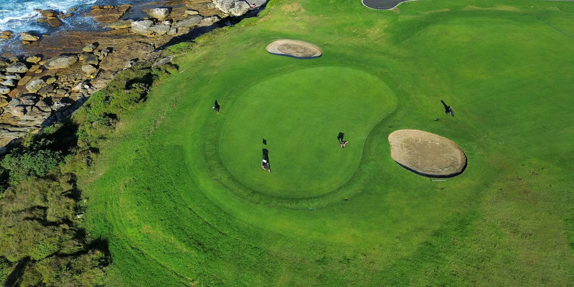 Cancha de golf vista desde el aire