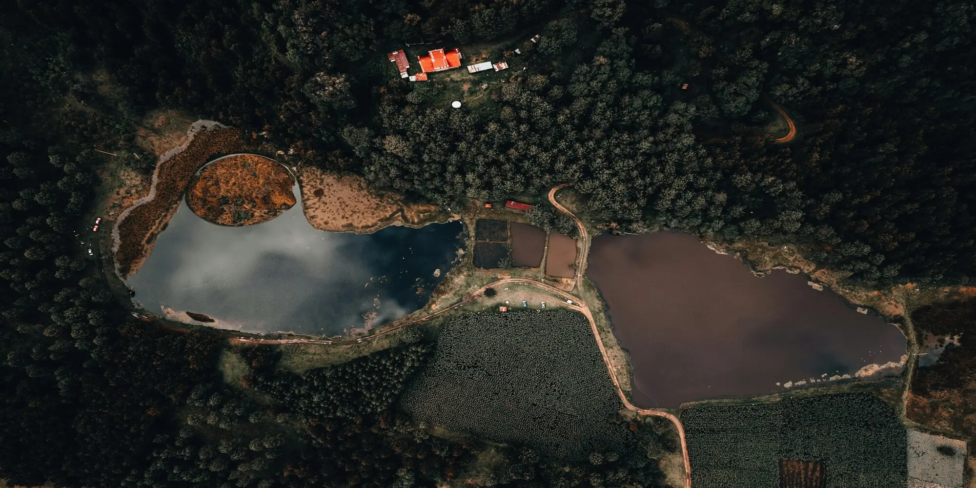 Laguna del sur de Chile capturada con dron